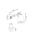 Lampe Gras N304 Vegglampe Matt Sort Hardwired