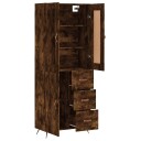 vidaXL Highboard røkt eik 69,5x34x180 cm konstruert tre 8720845492120
