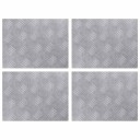  Sjekkplater 4 pcs sølv 40 x 30 cm Aluminium