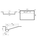 Korsbakken Cannes Heldekkende Servant Hvit Matt 120cm Høyre Uten Kranhull