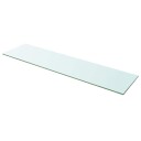 vidaXL Hyllepaneler 2 stk klart glass 100x25 cm