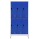  Oppbevaringsskap grå og blå 90x45x180 cm stål 8720286701089