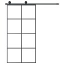 vidaXL Skyvedør med monteringssett 102,5x205 cm ESG glass og aluminium