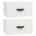 vidaXL Veggmonterte nattbord 2 stk hvit 40x29,5x22 cm