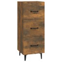 vidaXL Skjenk røkt eik 34,5x34x90 cm konstruert tre