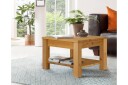 Evonne Sofabord 60 cm med Oppbevaringsskuff + Hylle - Brun