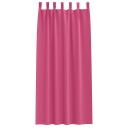  Gardiner med gardiner 2 pcs Lys rosa Polyester