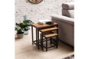 Aranza Settbord 45 cm 3 Bord   Massivt Tre/Svart
