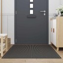  Dørmatte Stripe Sort og Grå 115x200 cm 8721158674968