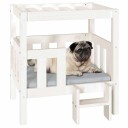 Vidaxl Hundeseng Hvit 65.5X43X70 cm Heltre Furu