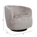 Lenestol HOME4YOU Manuela 150x40xh80 cm, melamin eik - beige