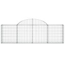 vidaXL Gabionkurv buet 200x30x60/80 cm galvanisert jern