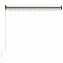 vidaXL Manuell uttrekkbar markise med LED 300x250 cm kremhvit