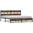  Sengeramme i metall uten madrass røkt eik 193x203 cm 8721158367716