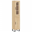  Highboard sonoma eik 34,5x34x180 cm konstruert tre