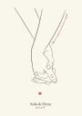 Souls Entwined in Time Holding Hands Personalized Plakat Plakat / 30x40cm