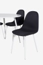Venture Home   Spisegruppe Plaza med 4 stk spisestoler Polar   Hvit