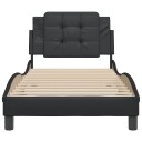  Sengeramme med hodegavl svart 90x190 cm kunstlær 8721012346321