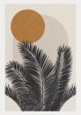 Palm and Sun Botanical Abstract Plakat Plakat / 40x50cm