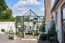 Halls Drivhus Qube+ Herdet Glass Sort 6,6 m²