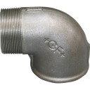 GF Georg Fischer 2" Sort Vinkel Muffe/Nippel 90 Grader for Hydraulikk