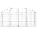 vidaXL Gabionkurv buet 200x50x80/100 cm galvanisert jern
