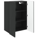 vidaXL Vegghengt skap Svart 66 x 34,5 x 92 cm Konstruert tre