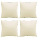  Sofaputer 4 stk kremhvit 60x60 cm stoff