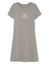 Calvin Klein Metallic Print Ls A-Aline Dress Grey 140
