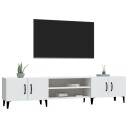 vidaXL TV-benk hvit 180x31,5x40 cm konstruert tre