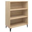 vidaXL Skjenk sonoma eik 69,5x32,5x90 cm konstruert tre