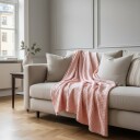 Pledd   Juneau Blanket rosa Størrelse: 130 x 160 cm
