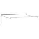  Manuell uttrekkbar markiseramme Hvit 3 x 2 m Aluminium