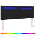  Hodegavl Enkel Design Svart 140 cm Kunstlær