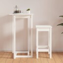 vidaXL Barbord hvit 60x60x110 cm heltre furu
