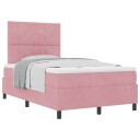  Bokfjær Seng med Madrass Rosa 120x200 cm Fløyel