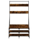  Klesstativ med skooppbevaring røkt eik 100x40x184 cm 8721012196315