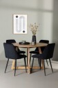 Venture Home   Spisegruppe Yadikon med 4 stk stoler Night   Brun