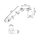 Lampe Gras 304L40 Vegglampe Krom