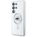 Karl Lagerfeld Button Karl Head Printed Logo MagSafe Samsung Galaxy S25 Ultra white