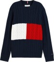 Tommy Hilfiger Cotton Cable Sweater   Navy   176