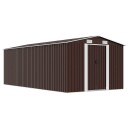 vidaXL Hageskjul 257x580x181 cm metall brun
