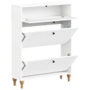 vidaXL Sko Skap ALKMAAR 78 x 24 x 103 cm Konstruert tre Hvit