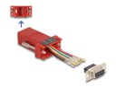 Delock D-Sub 9-Pins Sokkel Til Rj45-Sokkelmonteringssett Rød