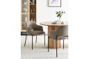 Sett med 2 spisestuestoler Raton - Beige, svart