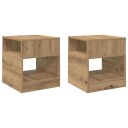 vidaXL Avlastningsbord 2 pcs Artisan Eik 40,5 x 40 x 45 cm