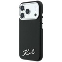 Karl Lagerfeld Saffiano Small Script Metal Logo MagSafe-etui til iPhone 18 Pro / 17 Pro Svart