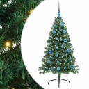  Kunstig Forhåndsopplyst Juletre med 150 LED grønn 150 cm PVC