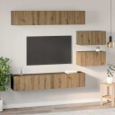  TV benk sett 6 pcs artisan eik 80 x 30 x 30 cm Medium