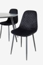 Venture Home   Spisegruppe Doris med 4 spisestoler Penally   Svart